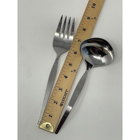 Oneida Community SATINIQUE Older Betty Crocker Serving Spoons Fork Ladle - Picture 2 of 10